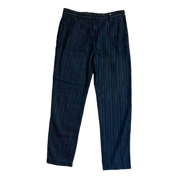 NWT Myths Cord Straight Trouser Pant Navy Blue  Italy Size 8‎ - Picture 1 of 9